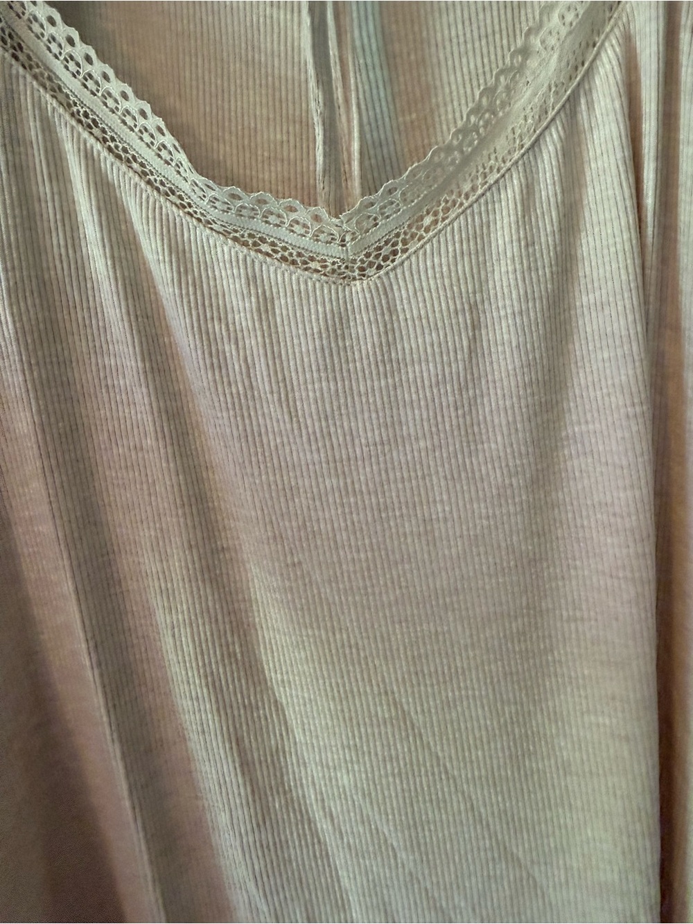 Sonoma Cream Lace-Trim Tank & Wide-Leg Pajama Set - Picture 4 of 5